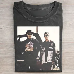 Men's Casual Cotton Shortsleeve Tshirt - Vintage Breaking Bad Heisenberg-Jesse Pinkman Graphic, Expandable, Meme-Inspired Iconic Scene Merch, Walter White Fan Gift, All Seasons Menswear Streetwear Clothes