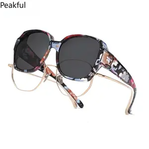 Oversized Polarized Sunglasses for Unisex – Geometric Angular Frame, UV400 Anti-Glare Protection, Lightweight & Flexible Design, Trendy Fit Over Shades, Perfect for Prescription Glasses & Outdoor Fun