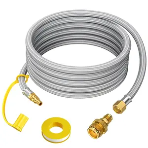 【Limited Time Only】Alloxity 1/4" & 3/8" RV Pointed Tubes, Spool Hose, and Male Flare Brass Fittings with Teflon Tape – Durable and Easy to Use for RVs and Plumbing