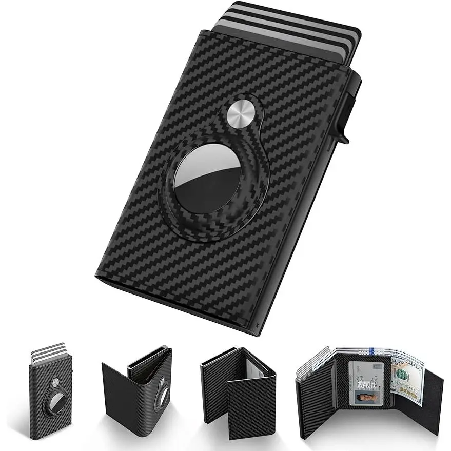 typecase AirTag Men's Smart Wallet Card Holder, Compatible with Apple Air Tag, RFID Anti-theft, Multi-functional Wallet with Card Slot, Stylish and Simple Wallet for Work and Daily Use as a Gift for Your Boyfriend