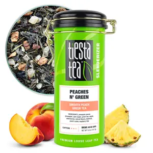 Tiesta Tea Peaches N´ Green | Smooth Peach Green Tea | Premium Loose Leaf Blend | Medium Caffeinated Blend | Make Hot or Iced