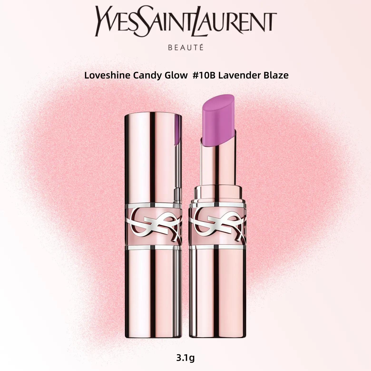 Yves Saint Laurent Loveshine Candy Glow #10B Lavender Blaze Lipstick 3.1g