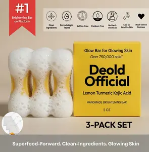 3PCS Turmeric Soap,Deep cleansingSoap,Moisturizing Soap For Face &Body,Body wash & Soap For Women& Men