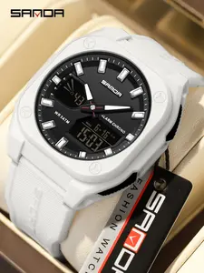 Sanda Sports Electronic Watch, Multi-Function Outdoor Summer Time Watch, Multiple Alarms, Simple Waterproof Design