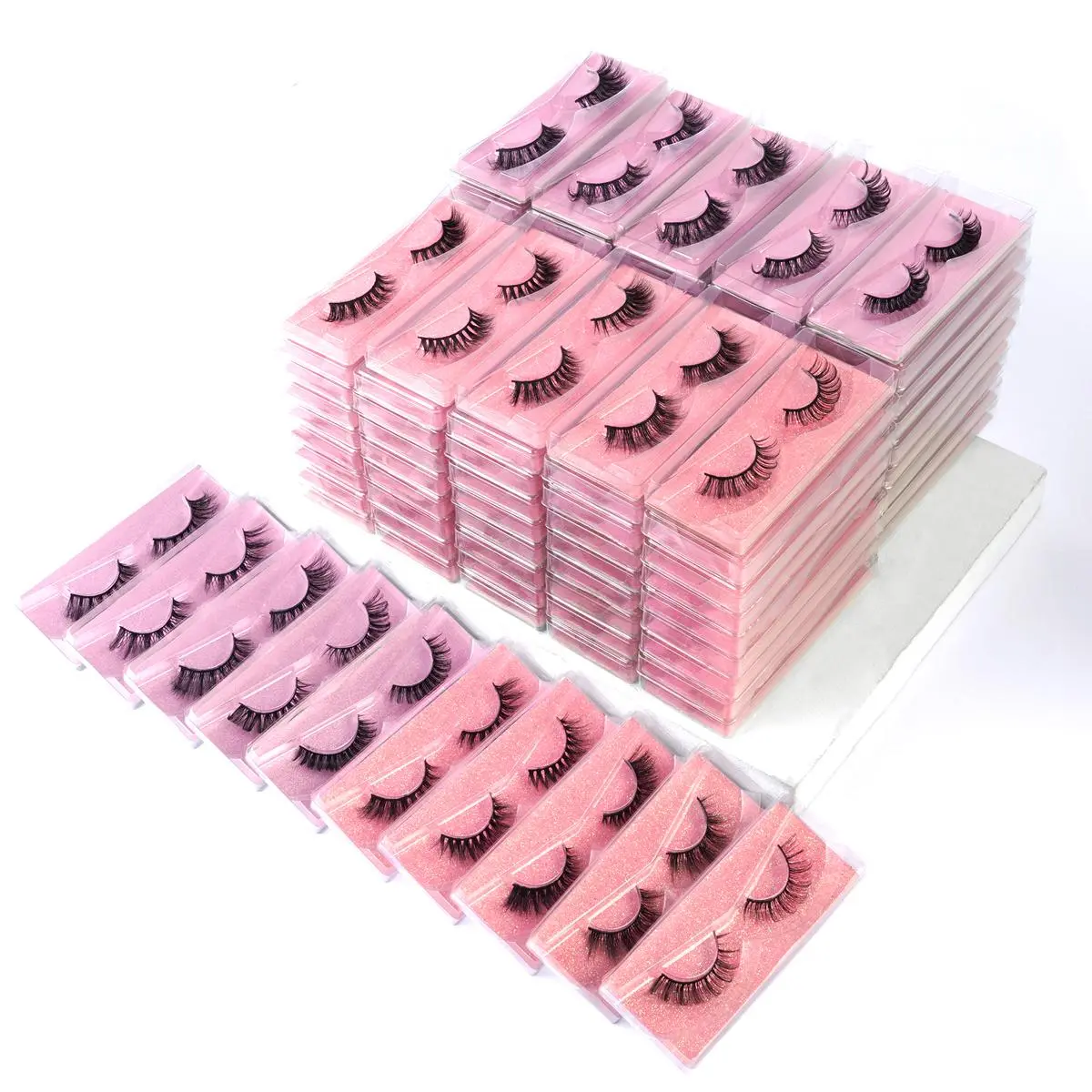 MAGEFY False Eyelashes Set, 100 Pairs Mixed Lengths Natural Look Eyelash Extensions, Self Grafting Curl Eyelashes, Eye Makeup Enhancement False Eyelashes, Cosmetic, Diy Eyelash Extensions, Soft Natural Eyelash