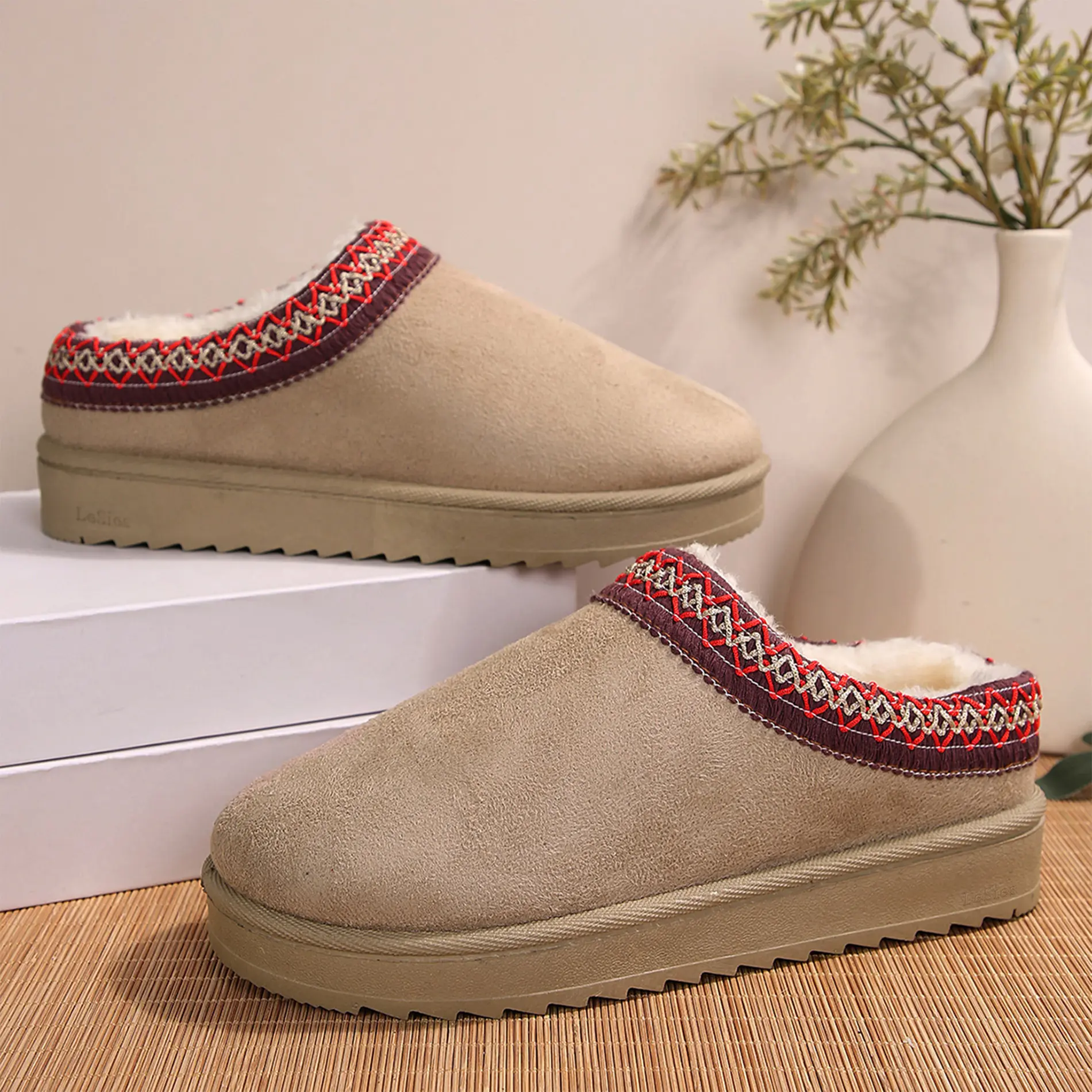 Home Slippers for Women Snow Winter Womens Slippers Fluffy House Shoes for Indoor and Outdoor Anti-Slip Boot For Outdoor Springfresh Non Slip Clogs Stylish Punk Clogs