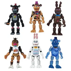 6Pcs Special Edition Anime Figure Detachable Joint Bonnie Bear Freddy Action Figure Model Toys