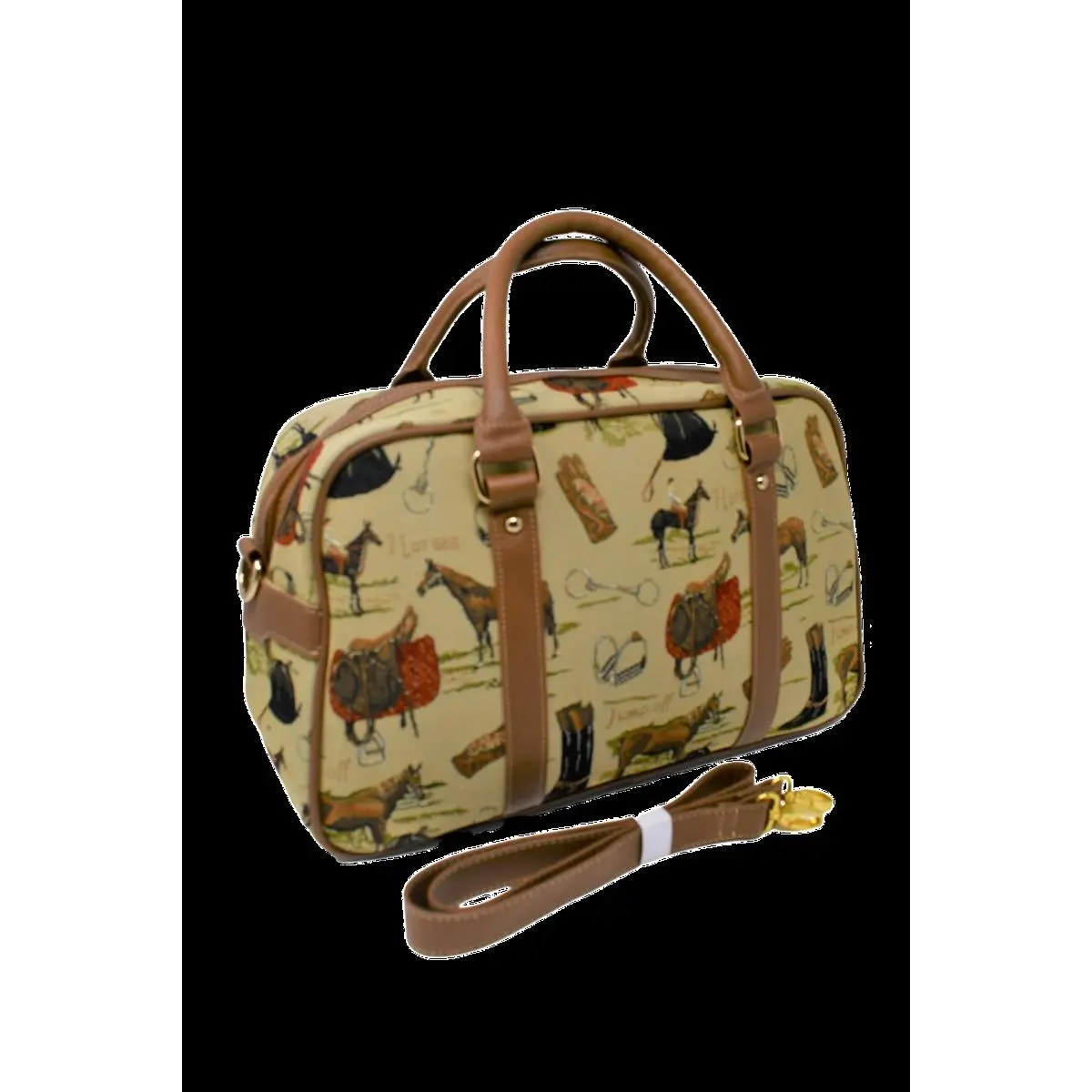 212 MAIN Sinobrite Horse Print Polyester Carry On Travel Tapestry Bag, Overnight Travel Bag with Zippered Pocket, Slip Pocket, Overnight Travel Bags