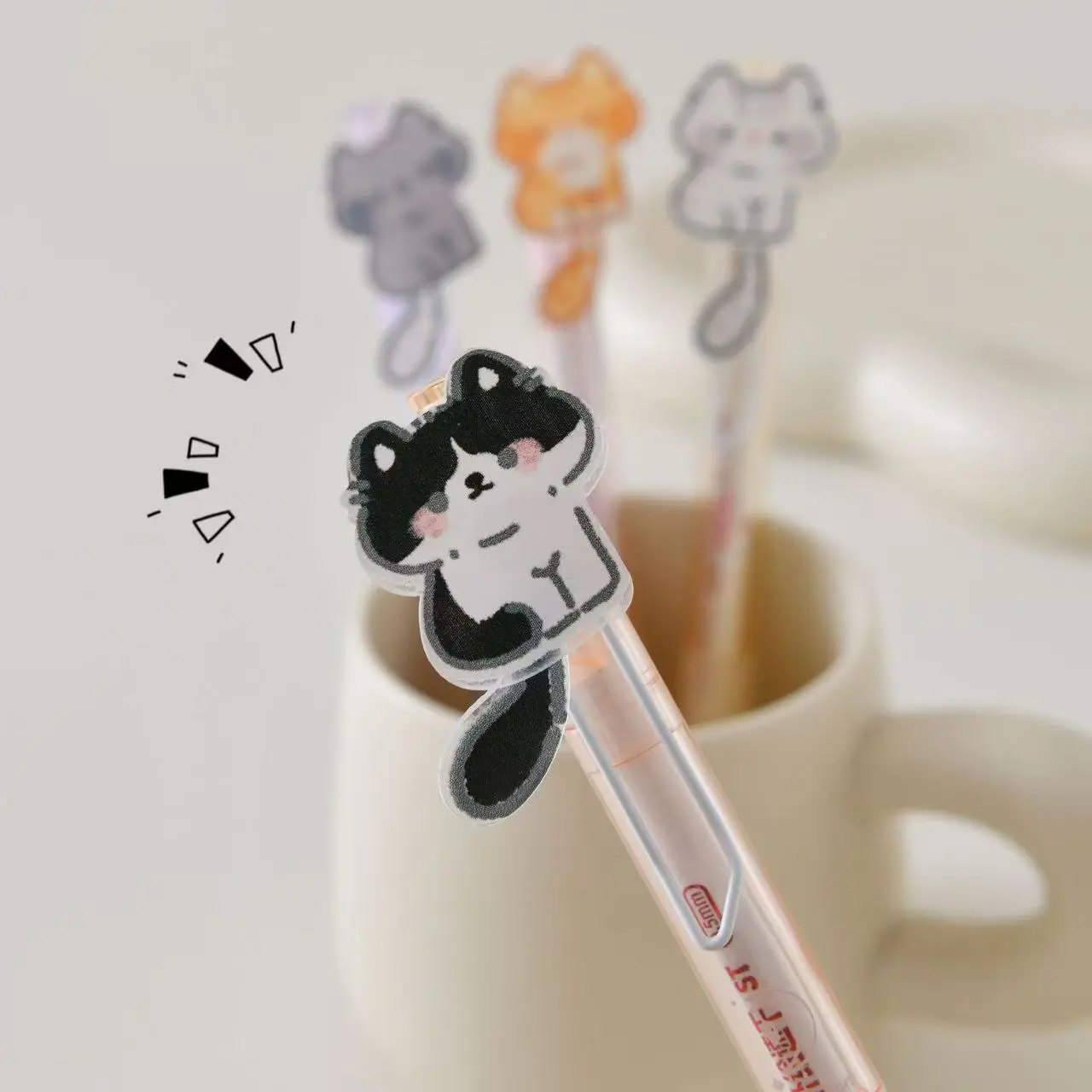 Cute Cat Design Mechanical Pencil, 0.5mm Lead, Smooth Writing, Non-Slip Grip, Ideal for Exams, Fun and Adorable Stationery, Cute Pens, Aesthetic Pens, Cute Office Pen