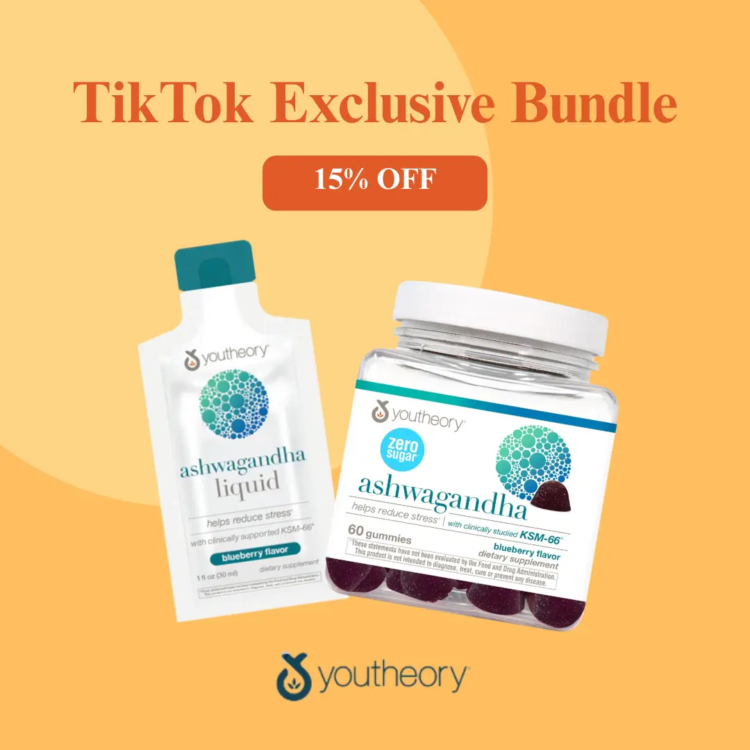 Youtheory Calm Bundle - Ashwagandha Liquid  & Zero Sugar Gummy Bundle