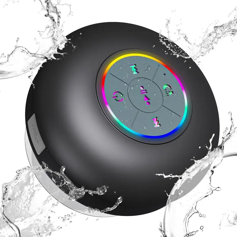 Mini Bluetooth Shower Speaker,Portable Bluetooth-compatible Speaker for Beach, Shower & HomeMini Portable Wireless Speaker.ortable Wireless Speaker with Suction Cup.Pairs Easily to Phones, Tablets, Computer.Gift for Men & Women.