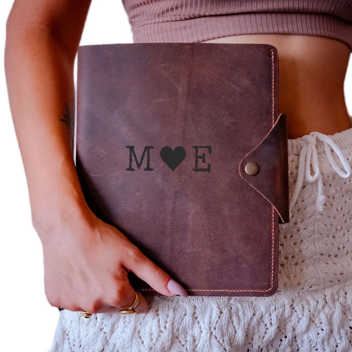 Personalized Leather Portfolio for Women