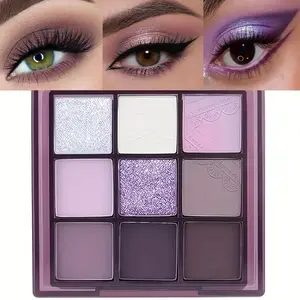 9 Colors Taupe Eyeshadow Palette Set - Shimmering Eyeshadow Palette Mauve Purple Taupe Eye Shadow Palette Makeup for Older Women, Matte & Glitter Shimmer Natural Finish, Perfect for Mature Eyelids and Subtle, Elegant Looks