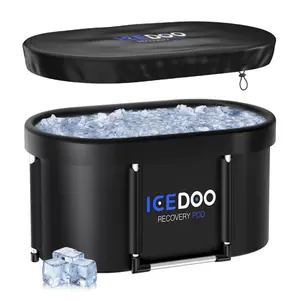 【FathersDayGift】XL 129 Gal Large Oval Ice Bath Tub for Athletes,Multiple Layered Portable Outdoor Cold Plunge Tub for Recovery dealsforyou summerwins