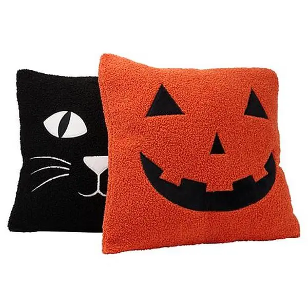 Warm & Cozy 2-Pack Halloween 18"x18" Boucle Throw Pillows