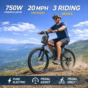 VARUN M26-3 PRO Adult Electric Bike | Foldable | Peak 750W Brushless Motor | 20 mph | 48V 50-mile Lithium-ion Battery | Front-mounted Battery | Professional 7-speed Shifter | Unisex | Teen Electric Bike
