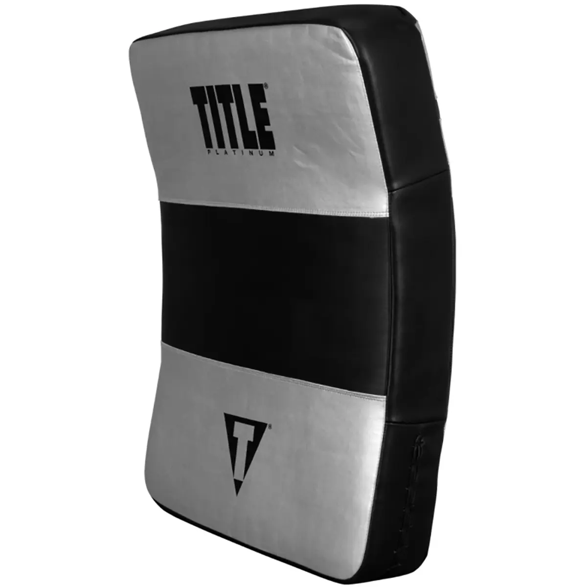 Title Boxing Platinum Punch & Body Shield 2.0 - Black/Silver, Heavy-Duty Platinum Foam, Pre-Curved Face, Shock Absorbent for Gym Training, Triple Ply Leather, Padded