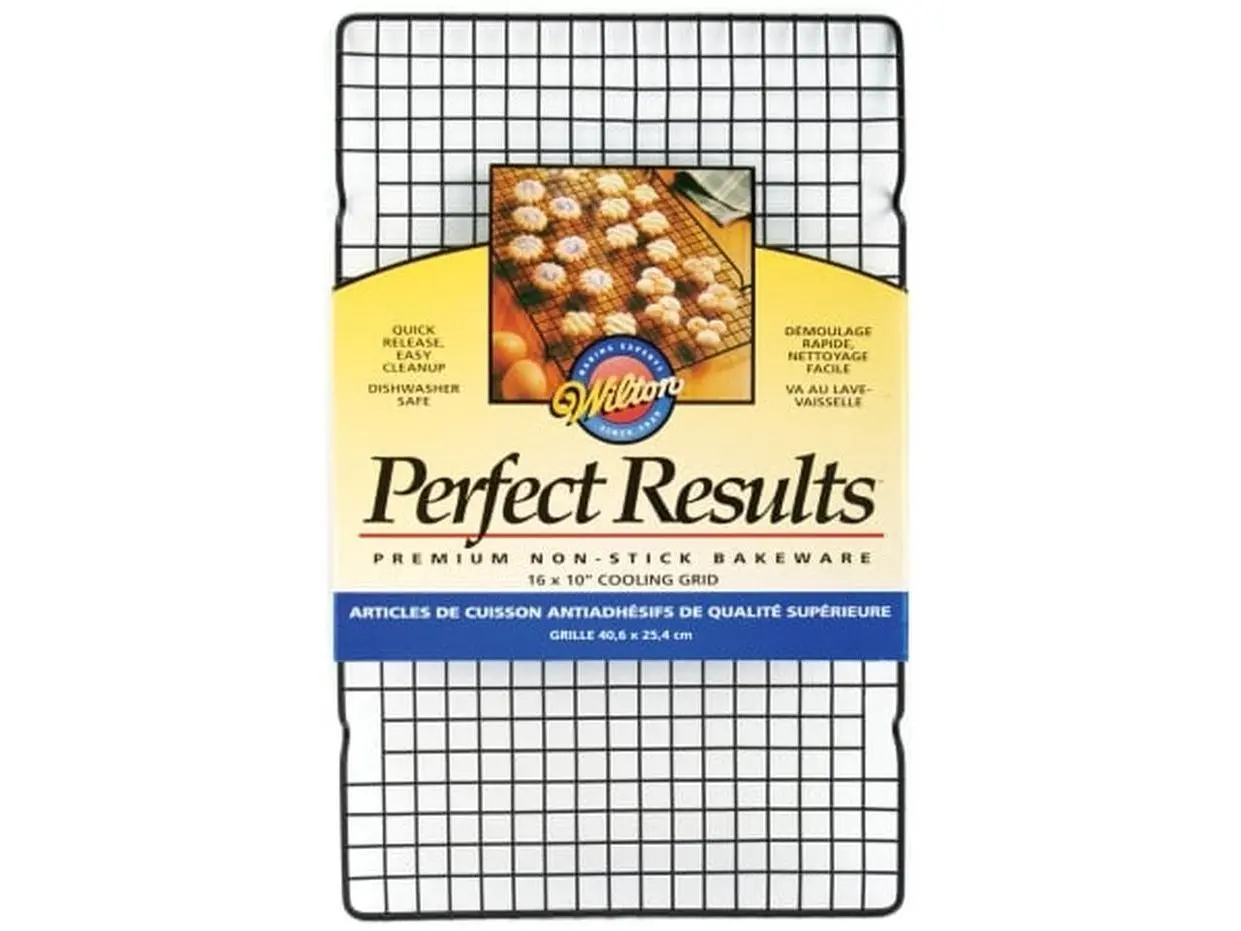 Wilton W6813 Perfect Results Heavy-Duty Non-Stick Metal Grid Bakeware Cooling Rack, Essential Dish & Pans Companion for Home Bakers