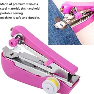 Mini Portable Handheld Sewing Machine, Manual Travel-Friendly Craft Tool, No Power Needed, Small Sewing Equipment for Home and Outdoor Use, Sewing Supplies Crafts