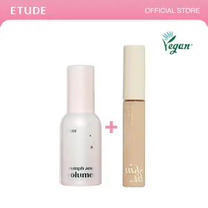 [ETUDE Official] Nymph Aura Volumer + Big Cover Skin Fit Concealer Pro Set | Radiant Glass-Skin Glow | Hydrating with Argan & Avocado Oils | Long-Lasting Coverage | Makeup