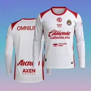 2526 Away white Long sleeves Top Football Soccer Jerseys Liga Mx