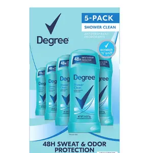 Degree Antiperspirant Deodorant 2.6 oz Shower Clean 5 Pack for Women