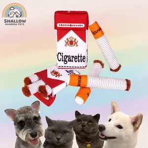Squeaky Cigarette Box Dog Toy! Tough Chewable Plush for Fetch - Bulk Wholesale!