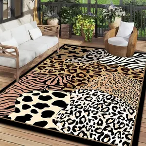 Leopard Tiger Zebra Stripe Rug, European Style Soft Floor Mat, Living Room Bedroom Decor, Washable Large Contemporary Area Rug, Home Decor Rug, Animal Print Rug