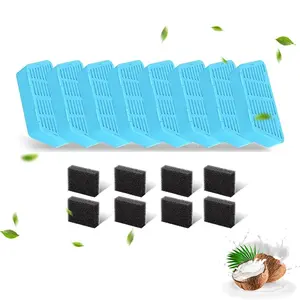 2.2L/74oz Smart Cat Water Fountain Filter, 8/15 Sets of Pet Water Fountain Replacement Filter, Multi-Layer Filtration System, Water Feeder Kit