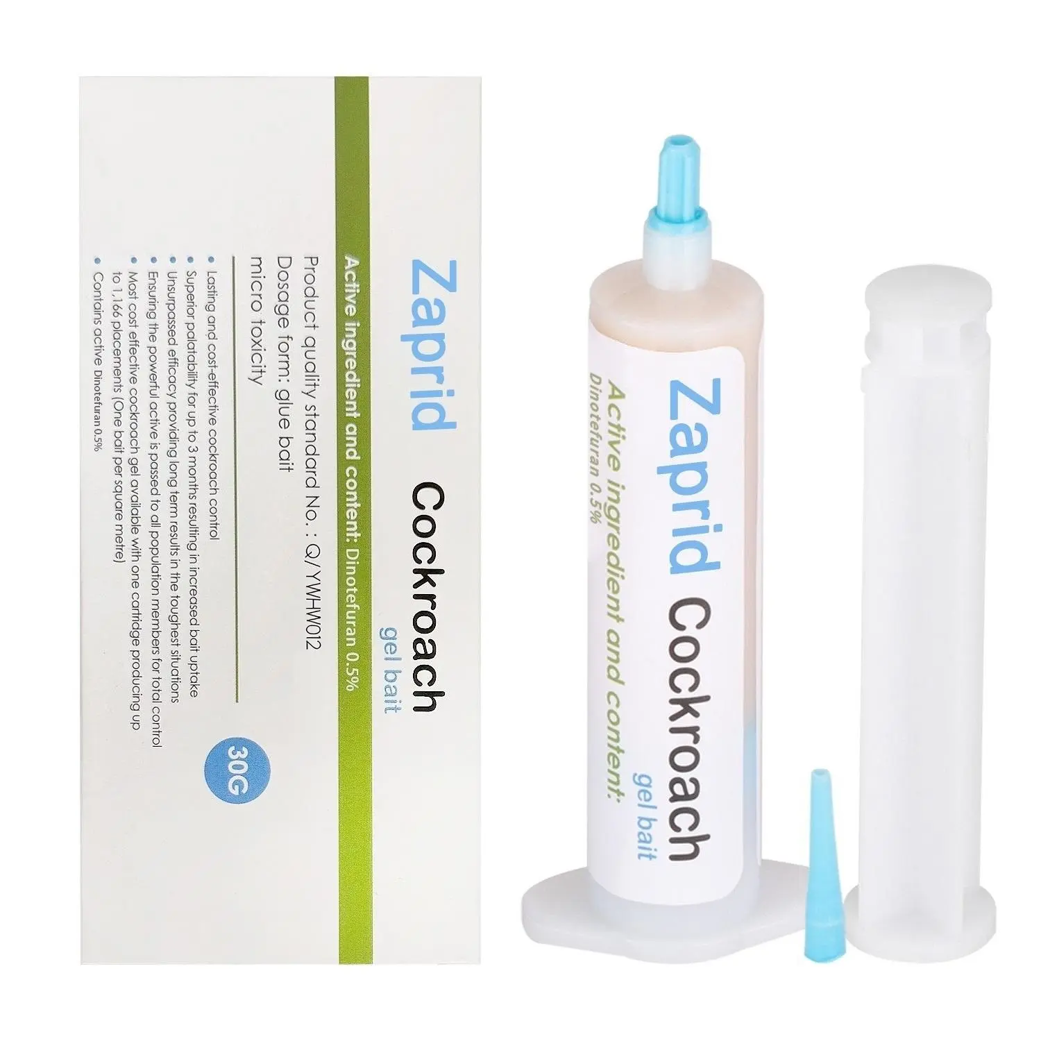 Indoor Cockroach Exterminator, Insect Repellent, 1 tubes x 30g, 1 plungers and 2 tips, German Cockroach Pest Control, Can be used indoors and outdoors, Cockroach Killing Gel for American Cockroaches, German Cockroaches and other major cockroach species ti