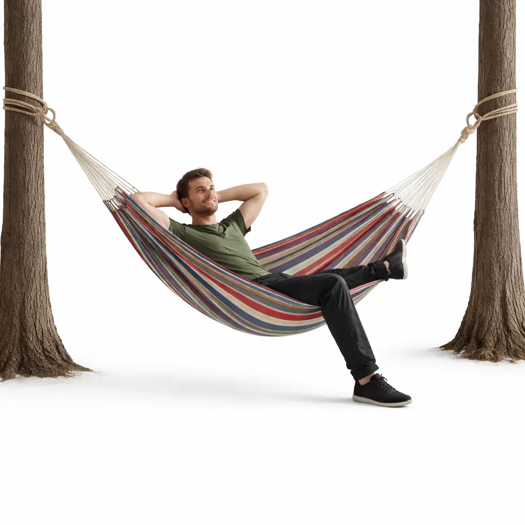 Canvas Camping Hammock with Replaceable Net for Outdoor Enthusiasts—Double-Wide/Single-Person Convertible Hammock (Stand Not Included)