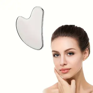 Stainless Steel Scratch Brush Set (2 Pieces), Fashion Heart Shape Triangle Edges, Facial and Hand Massage, Relax Muscle Tension