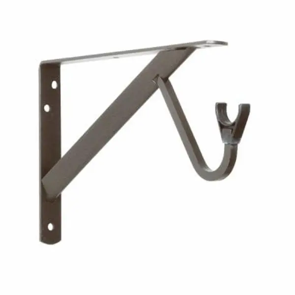 Knape & Vogt Manufacturing Bronze Finish Metal Shelf Bracket, 11 in. x 0.25 in. Shelf Support