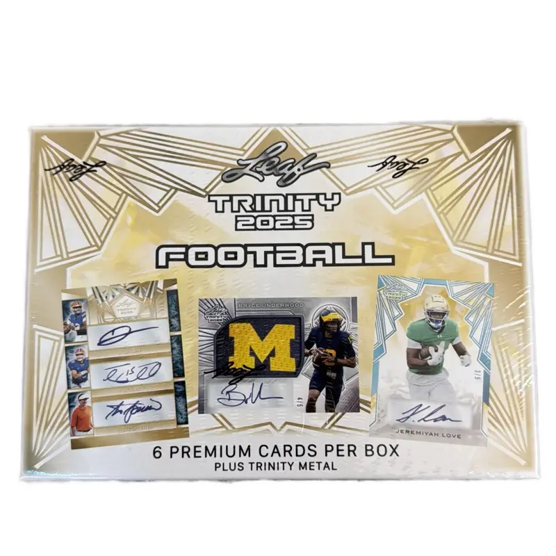 2025 Leaf Trinity Football Hobby Box - 7 Autographed Cards