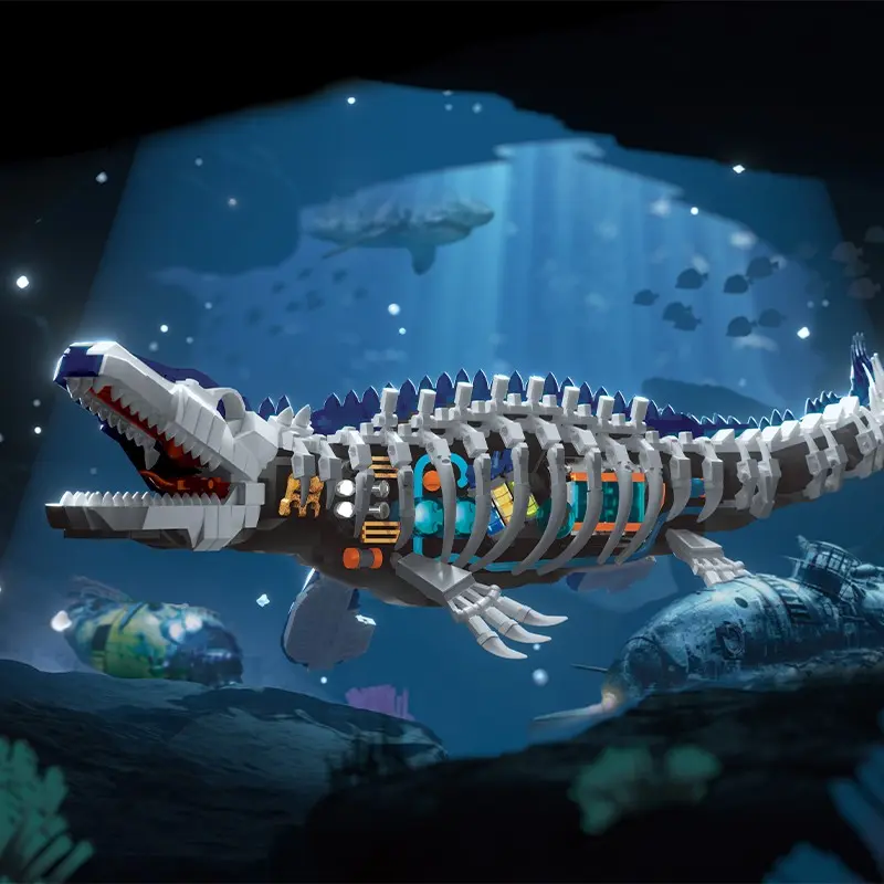 1026+ Piece Lizard Dragon Building Set, Ocean Animal Shark Construction, Educational Development, Animal Research Collector's Item, Ideal Gift for Teens, Birthdays, Holidays, Christmas, Halloween, New Year.