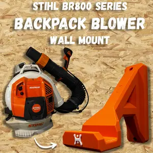 STIHL Backpack Blower BR800 Series Compatible Wall Mount Hanger STIHL Backpack Blower BR800 Series Compatible Wall Mount Hanger