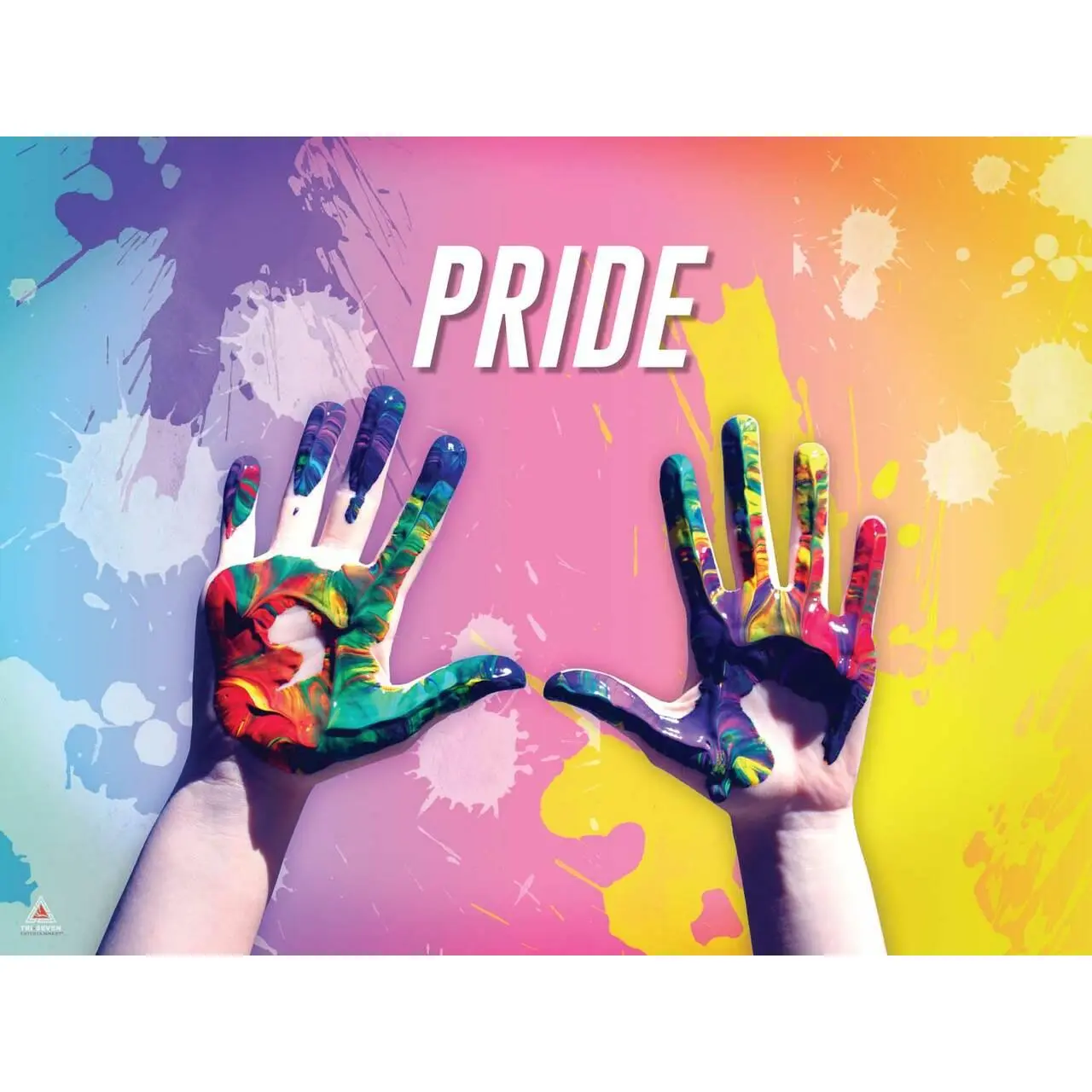 LGBTQ Poster Pride Hands Colors Wall Art Print (24"x18")