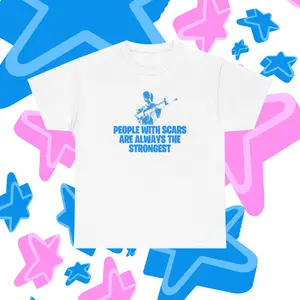 Fortnite Shirt (People With Scars Are Always The Strongest) Funny Meme Shirt