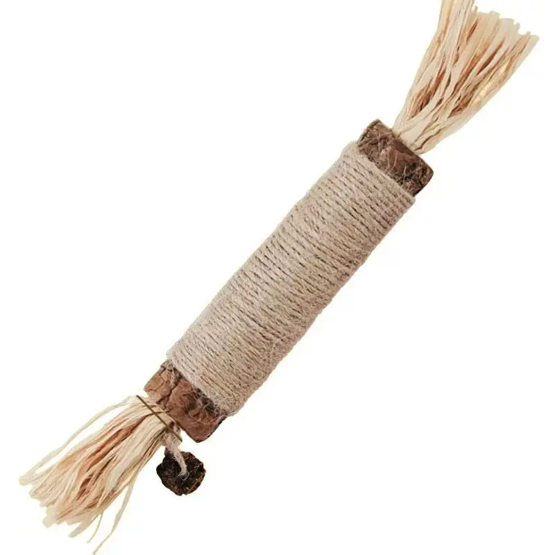 Silver Vine Sticks, Gall Fruit & Raffia Cat Wand with Feathers | Silver Vine Chew Sticks for Cats, Self-entertaining Teeth Cleaning & Molar Treats