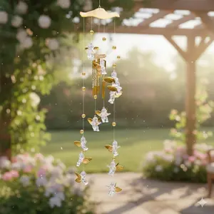 Adjustable Angel Cherub Wind Chime Bells - Dorm Room Decor, Friendship Graduation Gift, Creative Hanging Ornament for Door Window Balcony, Versatile Home Decoration for All Occasions