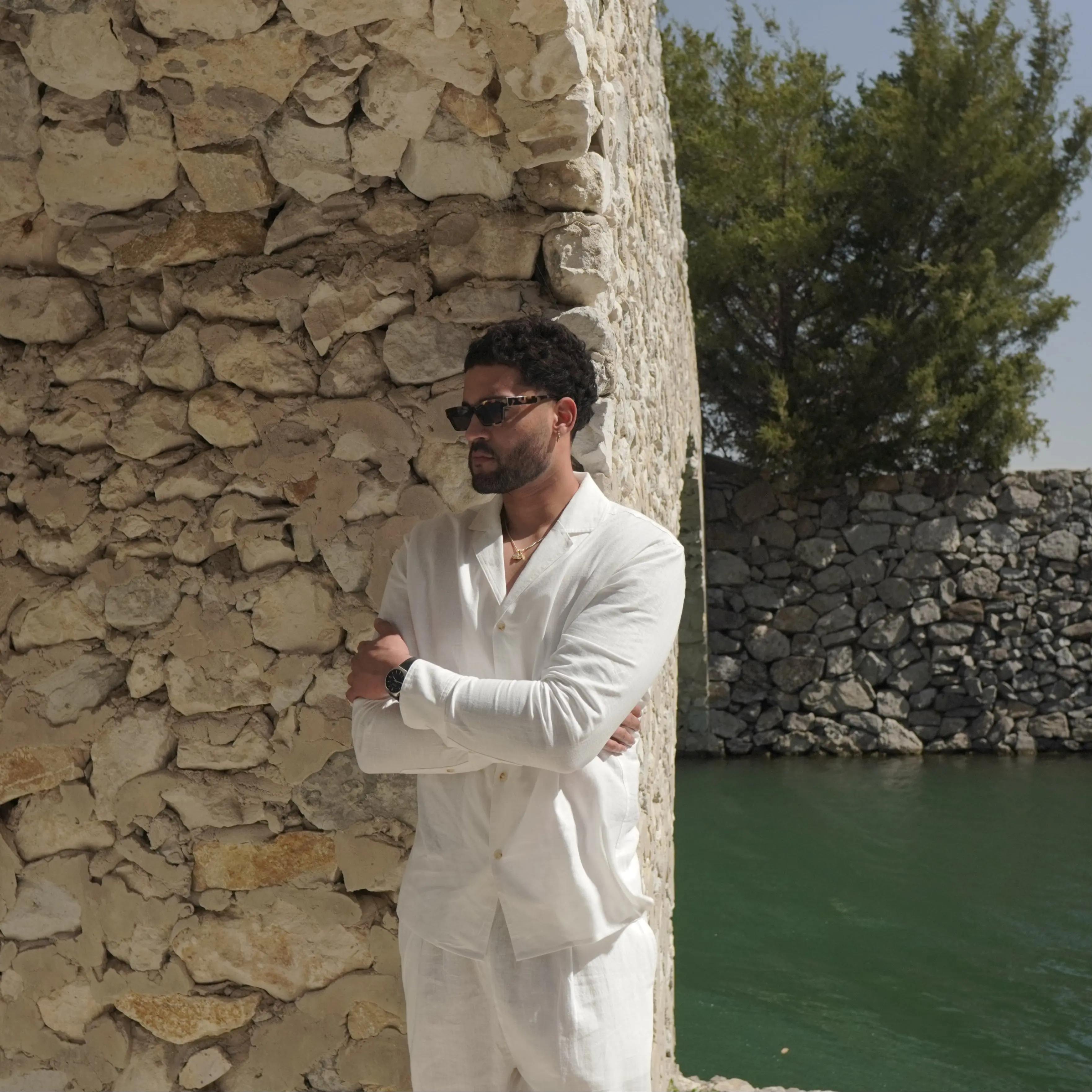 The Alabaster Set - Breathable Linen & Cotton for Warm Climates - Lightweight & Comfortable - Ideal for Travel & Summer Days - Timeless Design 