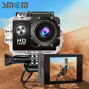 SMCM 1080P Sports Camera, 2-inch LCD Screen Action Camera, 5-megapixel 900mAh Battery Outdoor Camera with 140 ° Wide-angle Lens for Cycling, Swimming, Rock Climbing