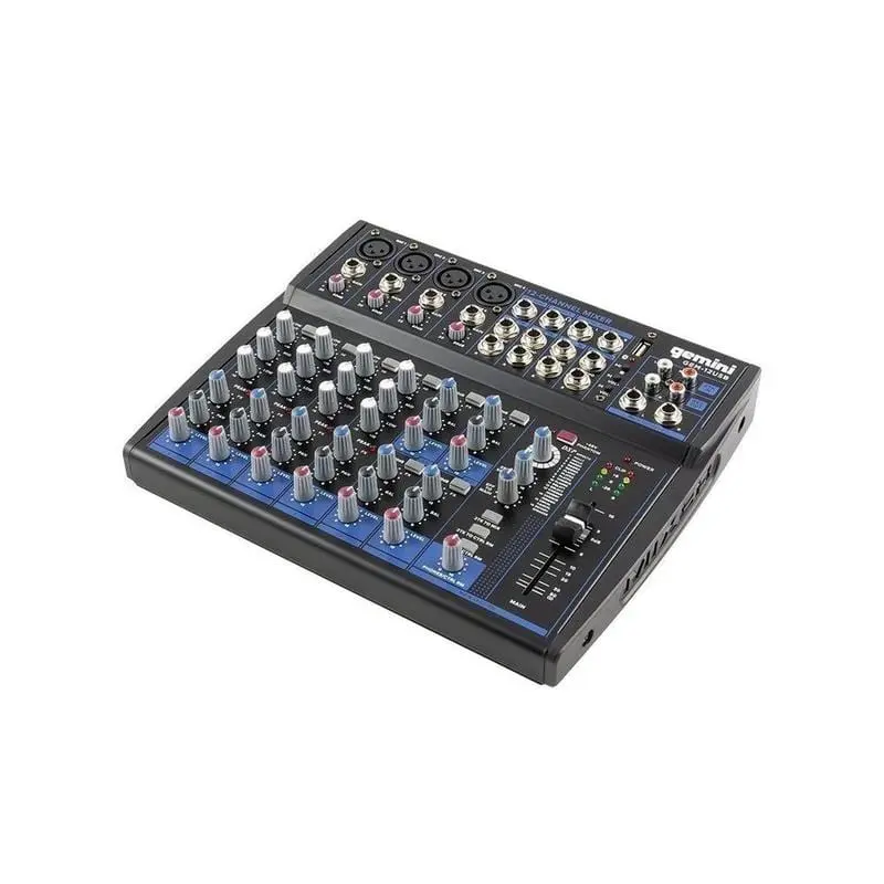 Gemini Sound GEM-12USB: 12-Channel Audio Mixer with Bluetooth, USB Playback, and Customizable Sound Controls
