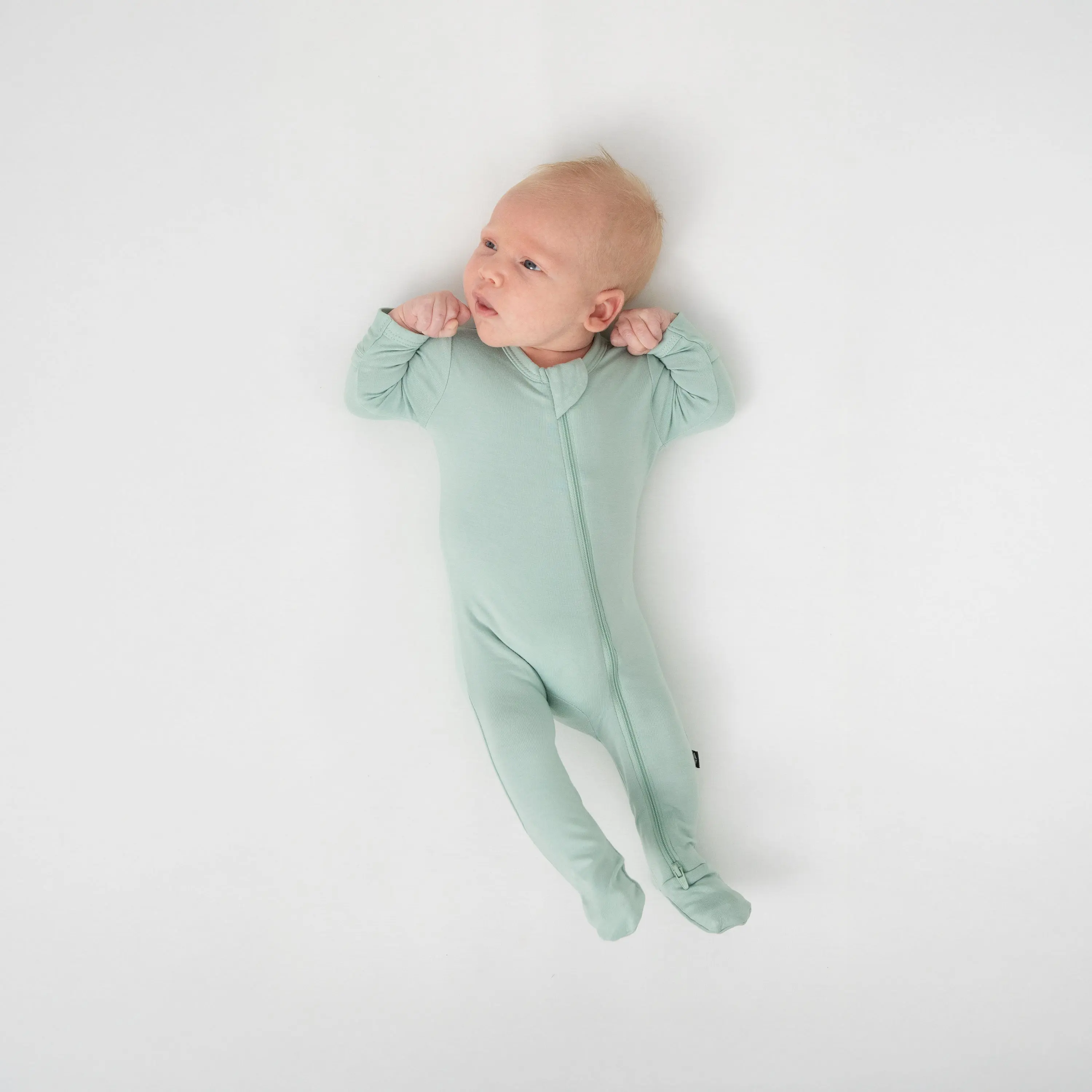 Zippered Footie in Sage