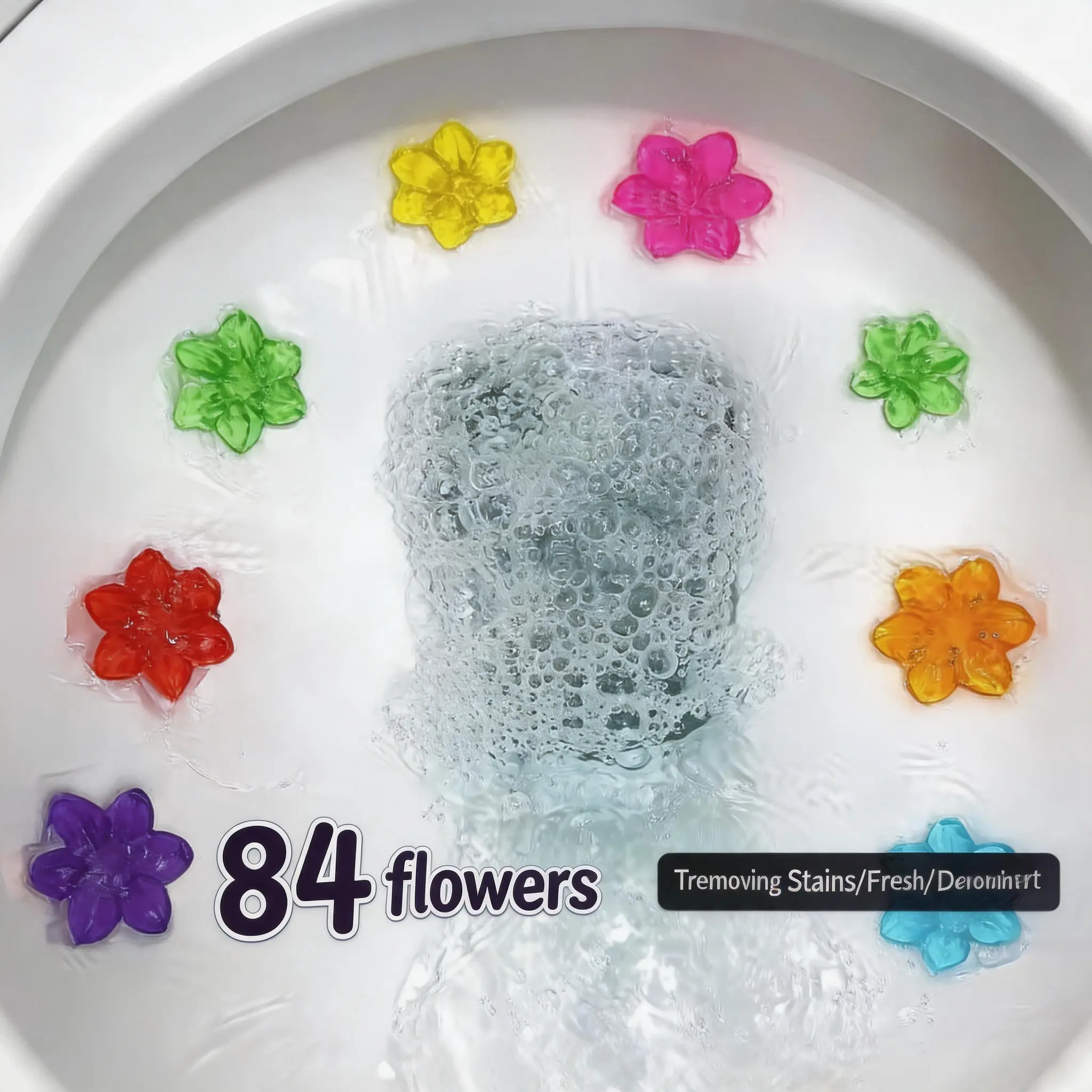 Toilet Gel Stamp 3-Pack | 6 Fresh Scents | Long-Lasting Deodorizing Bathroom Cleaner