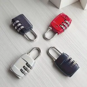 4-Pack Heavy-Duty Combination Padlocks with 999 Combos, Zinc Alloy 3-Digit Code Locks, Sturdy Metal Shackle Locks for Various Uses
