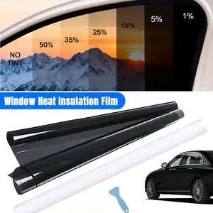 50x600cm Car Window Tint Film Roll - UV & Heat Block with 1%-50% VLT for Privacy, Easy DIY Installation Kit for Cars, SUVs, Vans,Trucks