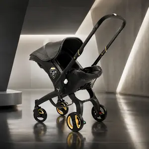 High-Landscape Baby Stroller - Foldable Compact Traveling Stroller with Adjustable Alloy Frame, Reversible Convertible Design, Lightweight High-Quality for Mall, Outdoor Use, Car Seat Compatible (Baby Travel Gear)
