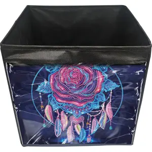 DIY Diamond Painting Storage Box Canvas Organizer Box Diamond Painting Kit Diamond Painting Storage Container for Home and Office Use