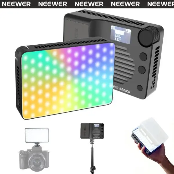 NEEWER BS40C Magnetic RGB Video Light, 45W Boost Mode, 2500-10000K Dimmable LED Panel, CRI 95+, 4800Lux/0.5m, 5000mAh Battery, 14 Scene Effects for Camera, Streaming, Photography & Vlogging tiktokshopbacktoschool